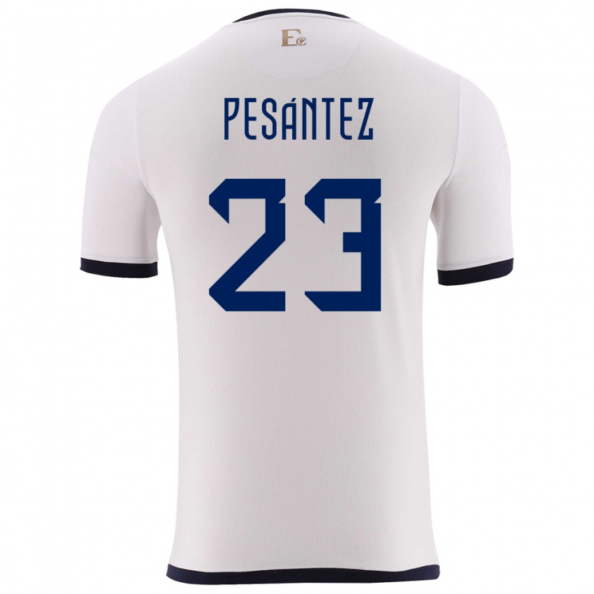Enfant Maillot Équateur Danna Pesantez #23 Blanc Tenues Extérieur 24-26 T-Shirt Suisse
