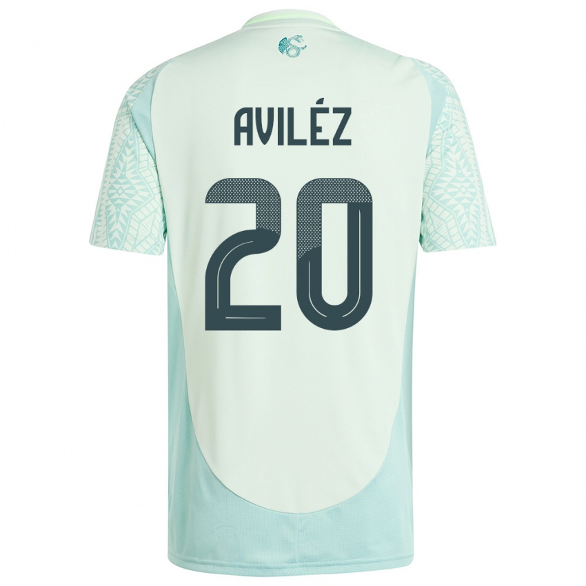 Enfant Maillot Mexique Aylin Avilez #20 Lin Vert Tenues Extérieur 24-26 T-Shirt Suisse