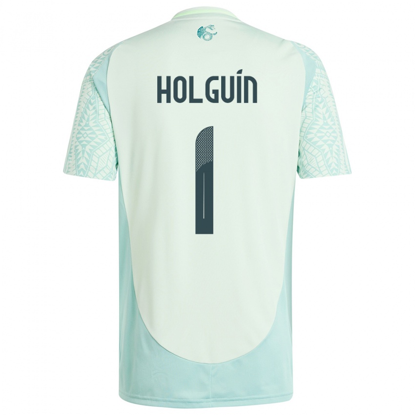 Kinder Mexiko Hector Holguin #1 Leinengrün Auswärtstrikot Trikot 24-26 T-Shirt Schweiz