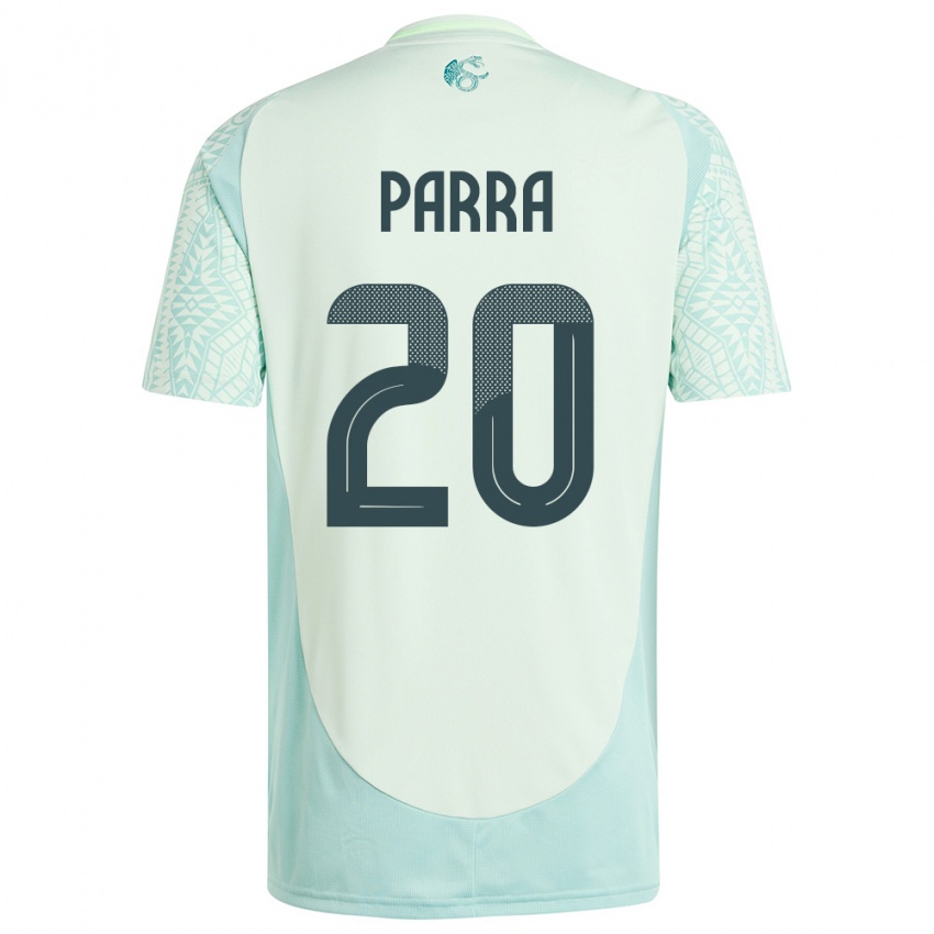 Kinder Mexiko Rodrigo Parra #20 Leinengrün Auswärtstrikot Trikot 24-26 T-Shirt Schweiz