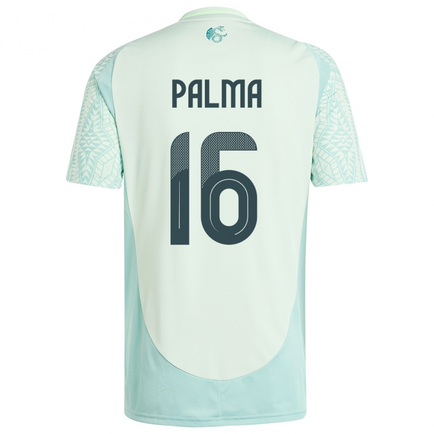 Kinder Mexiko Rafael Palma #16 Leinengrün Auswärtstrikot Trikot 24-26 T-Shirt Schweiz