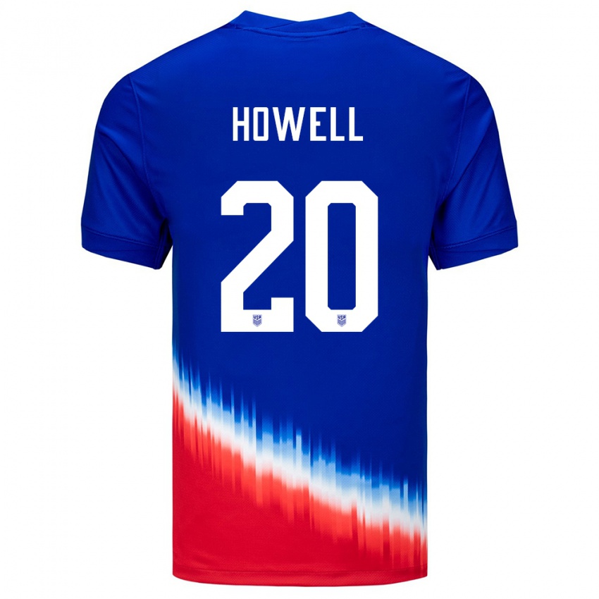 Enfant Maillot États-Unis Jaelin Howell #20 Bleu Tenues Extérieur 24-26 T-Shirt Suisse