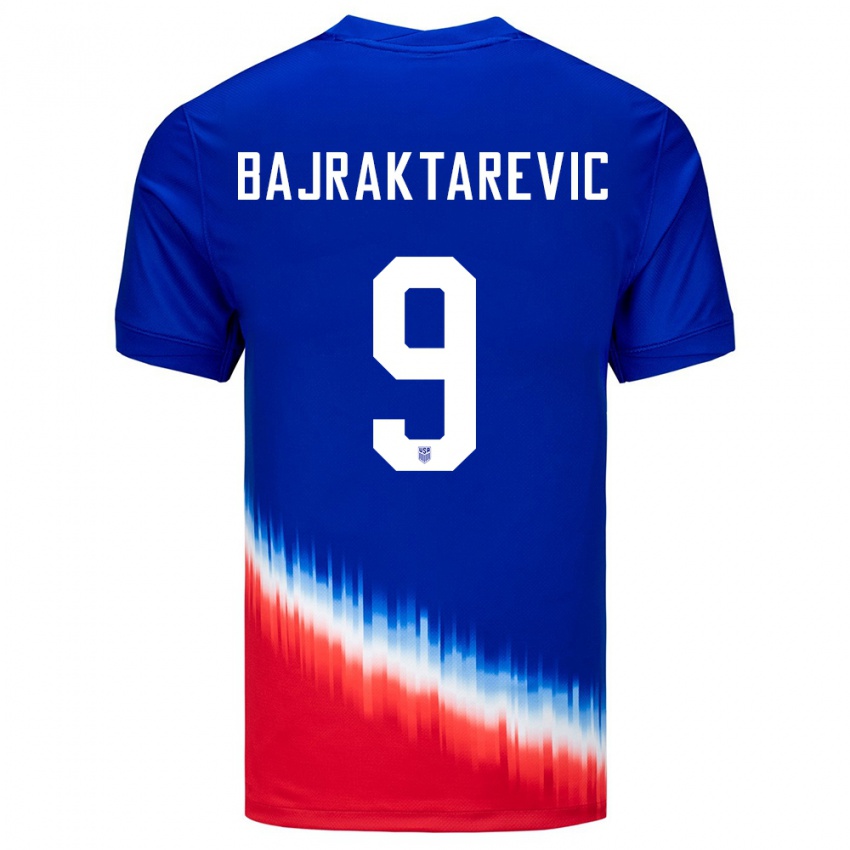 Enfant Maillot États-Unis Esmir Bajraktarevic #9 Bleu Tenues Extérieur 24-26 T-Shirt Suisse