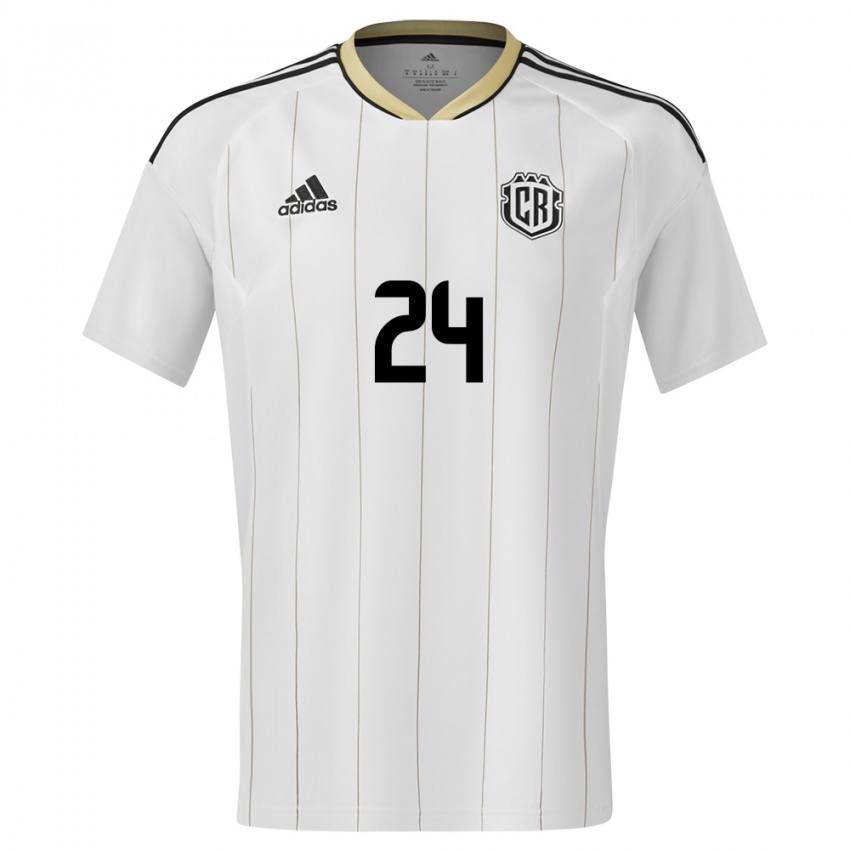 Enfant Maillot Costa Rica Douglas Lopez #24 Blanc Tenues Extérieur 24-26 T-Shirt Suisse