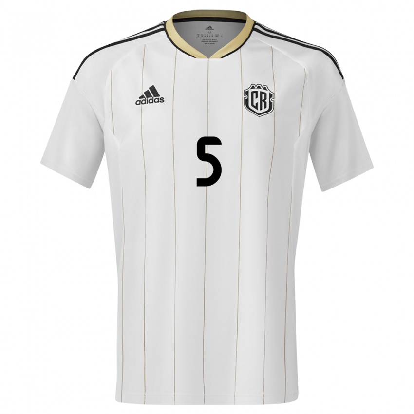 Enfant Maillot Costa Rica Santiago Van Der Putten #5 Blanc Tenues Extérieur 24-26 T-Shirt Suisse