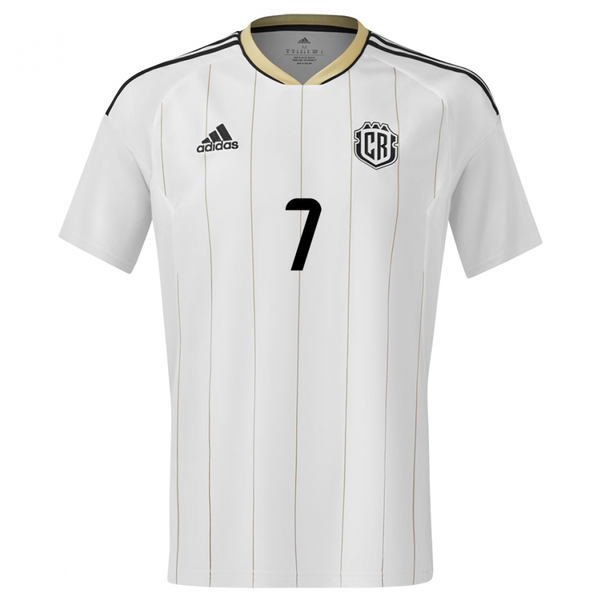 Enfant Maillot Costa Rica Anthony Contreras #7 Blanc Tenues Extérieur 24-26 T-Shirt Suisse