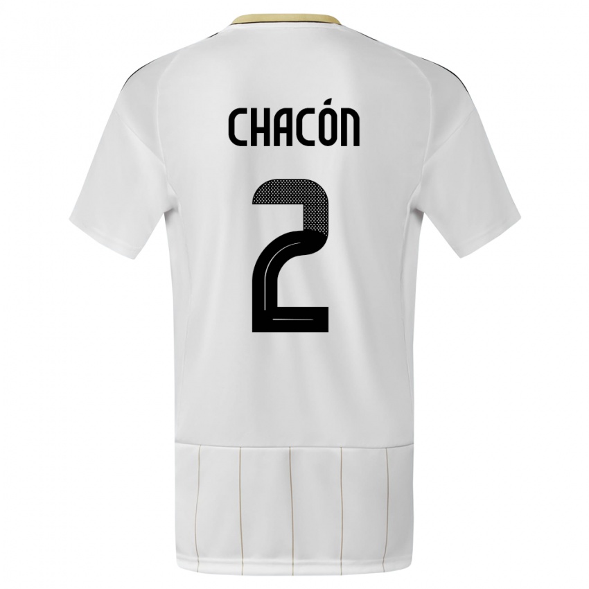Enfant Maillot Costa Rica Daniel Chacon #2 Blanc Tenues Extérieur 24-26 T-Shirt Suisse