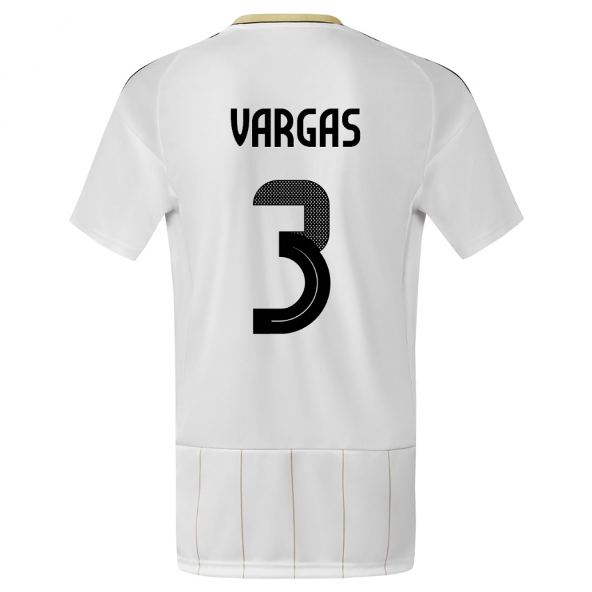Enfant Maillot Costa Rica Juan Pablo Vargas #3 Blanc Tenues Extérieur 24-26 T-Shirt Suisse
