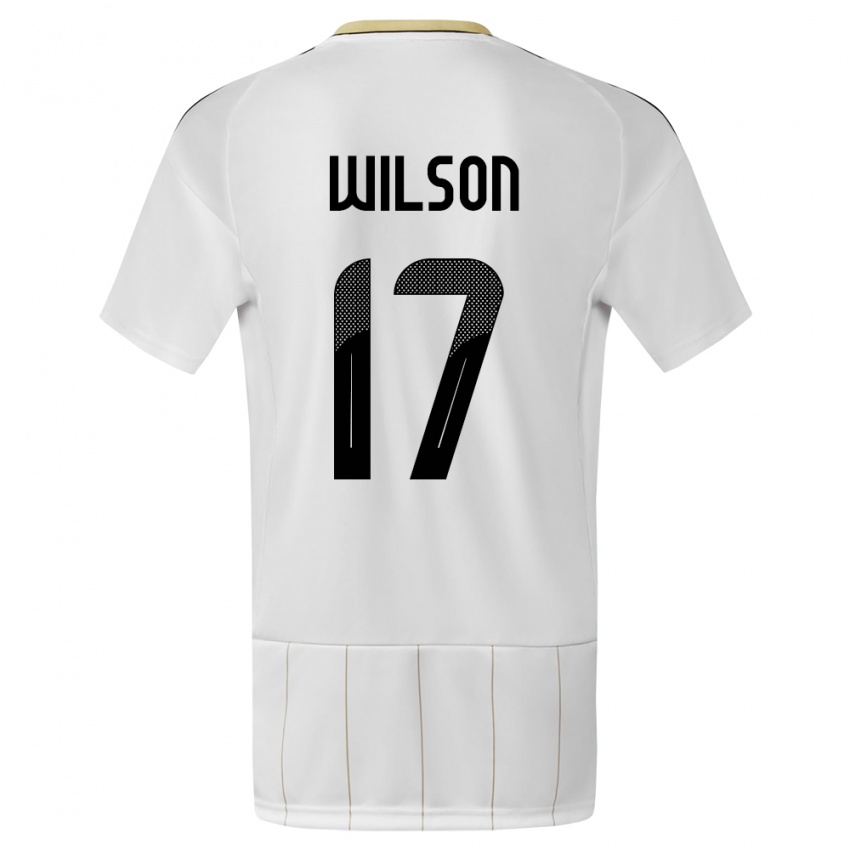 Enfant Maillot Costa Rica Roan Wilson #17 Blanc Tenues Extérieur 24-26 T-Shirt Suisse