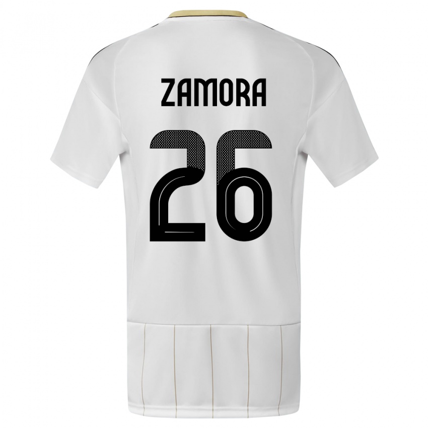 Enfant Maillot Costa Rica Alvaro Zamora #26 Blanc Tenues Extérieur 24-26 T-Shirt Suisse