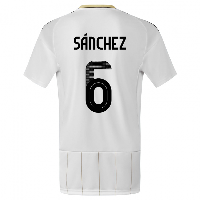 Kinder Costa Rica Carol Sanchez #6 Weiß Auswärtstrikot Trikot 24-26 T-Shirt Schweiz