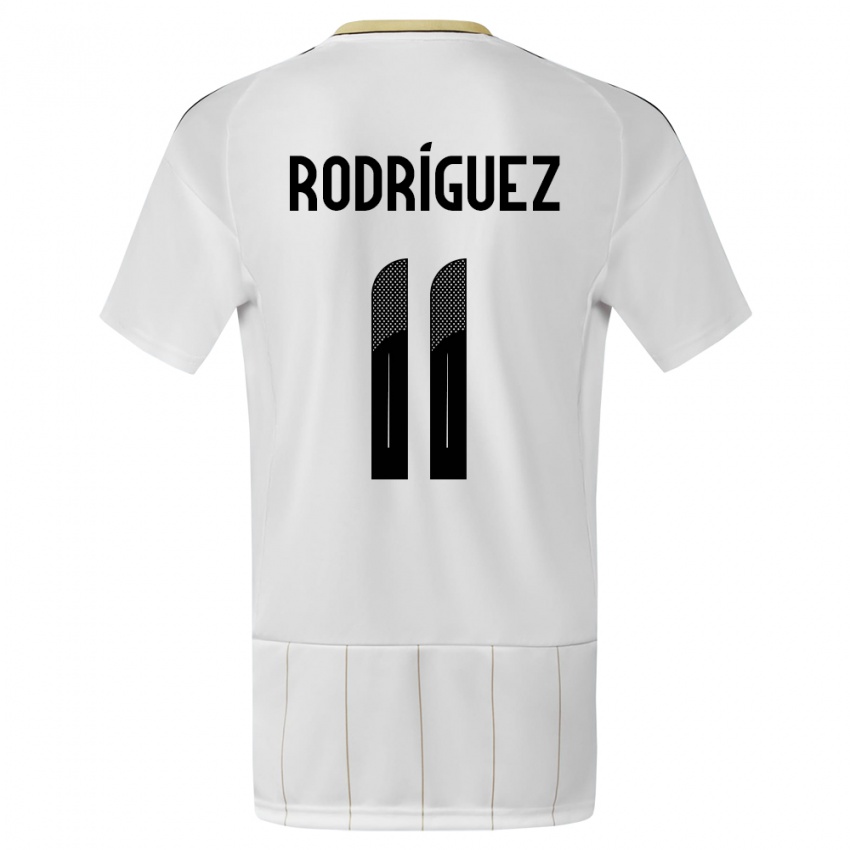 Enfant Maillot Costa Rica Raquel Rodriguez #11 Blanc Tenues Extérieur 24-26 T-Shirt Suisse