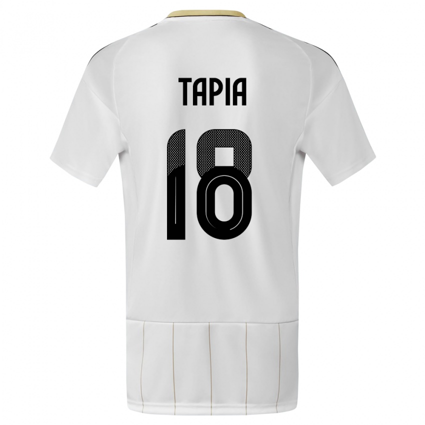 Kinder Costa Rica Priscilla Tapia #18 Weiß Auswärtstrikot Trikot 24-26 T-Shirt Schweiz