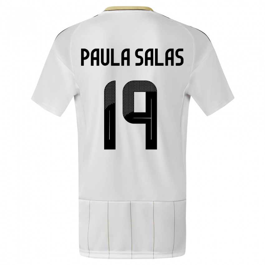 Kinder Costa Rica Maria Paula Salas #19 Weiß Auswärtstrikot Trikot 24-26 T-Shirt Schweiz