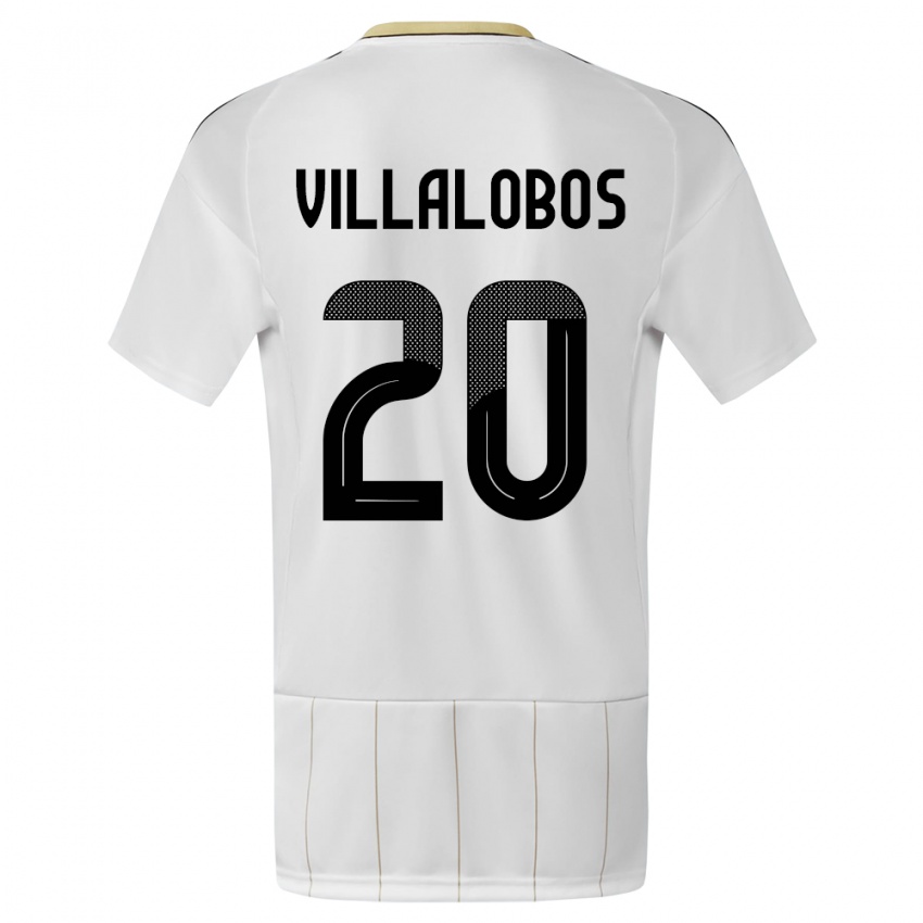 Enfant Maillot Costa Rica Fabiola Villalobos #20 Blanc Tenues Extérieur 24-26 T-Shirt Suisse