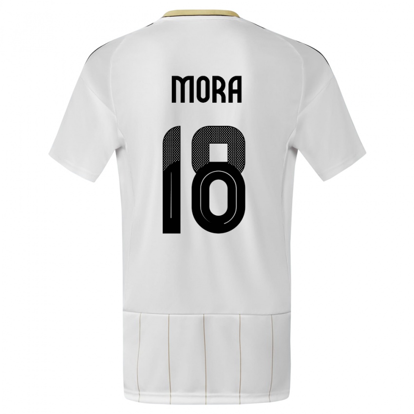 Enfant Maillot Costa Rica Bayron Mora #18 Blanc Tenues Extérieur 24-26 T-Shirt Suisse