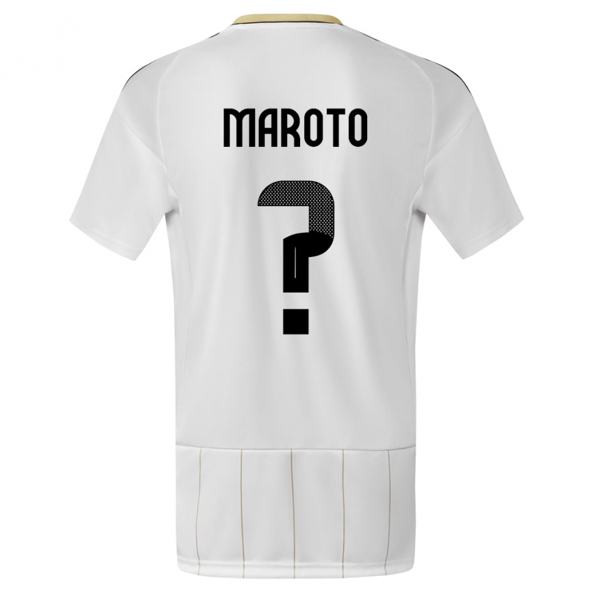 Enfant Maillot Costa Rica Victor Maroto #0 Blanc Tenues Extérieur 24-26 T-Shirt Suisse