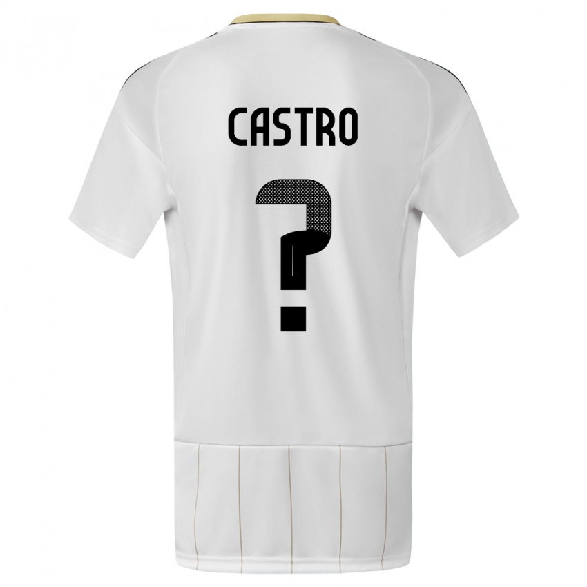 Enfant Maillot Costa Rica Mathias Castro #0 Blanc Tenues Extérieur 24-26 T-Shirt Suisse