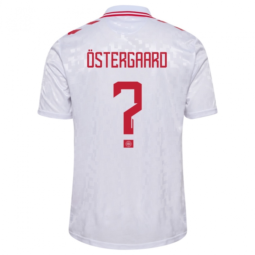Kinder Dänemark Christian Östergaard #0 Weiß Auswärtstrikot Trikot 24-26 T-Shirt Schweiz