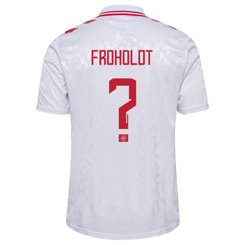 Kinder Dänemark Victor Froholdt #0 Weiß Auswärtstrikot Trikot 24-26 T-Shirt Schweiz