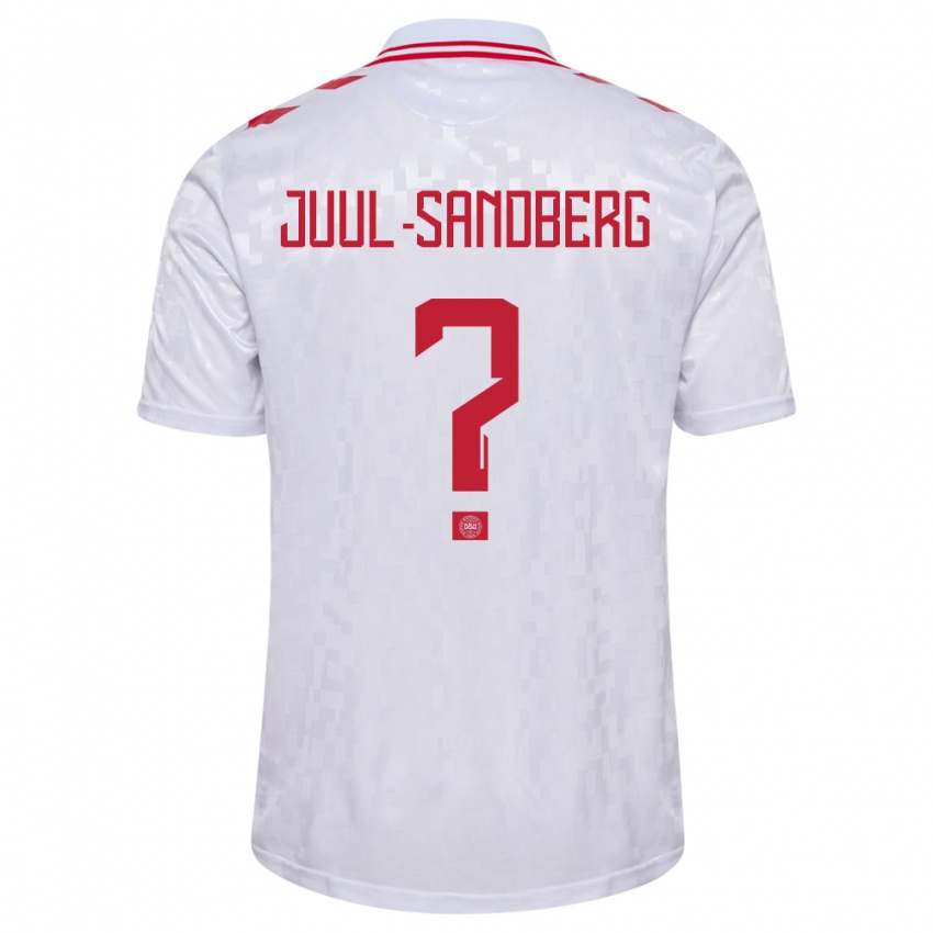 Kinder Dänemark Nikolaj Juul-Sandberg #0 Weiß Auswärtstrikot Trikot 24-26 T-Shirt Schweiz