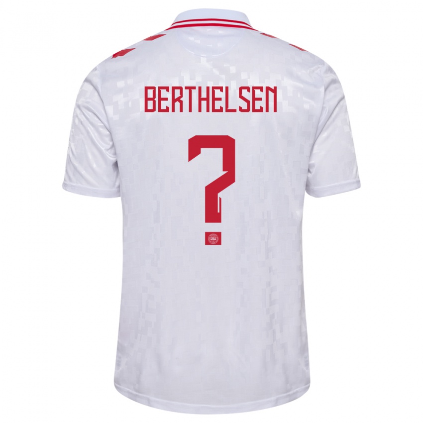 Enfant Maillot Danemark Villum Berthelsen #0 Blanc Tenues Extérieur 24-26 T-Shirt Suisse