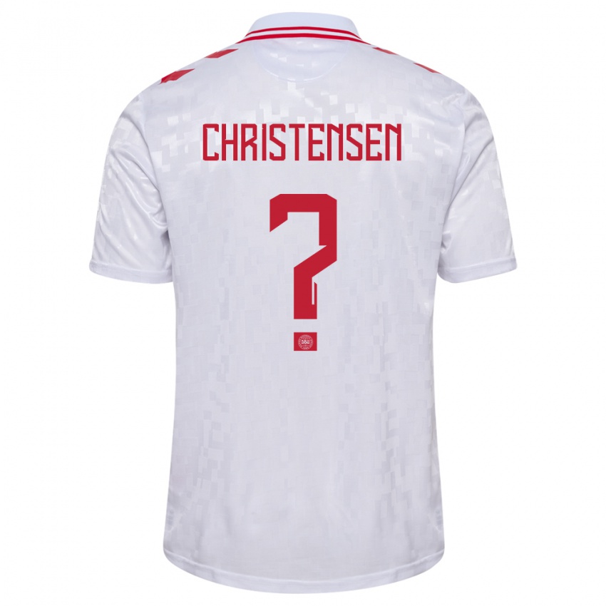 Kinder Dänemark Sebastian Christensen #0 Weiß Auswärtstrikot Trikot 24-26 T-Shirt Schweiz