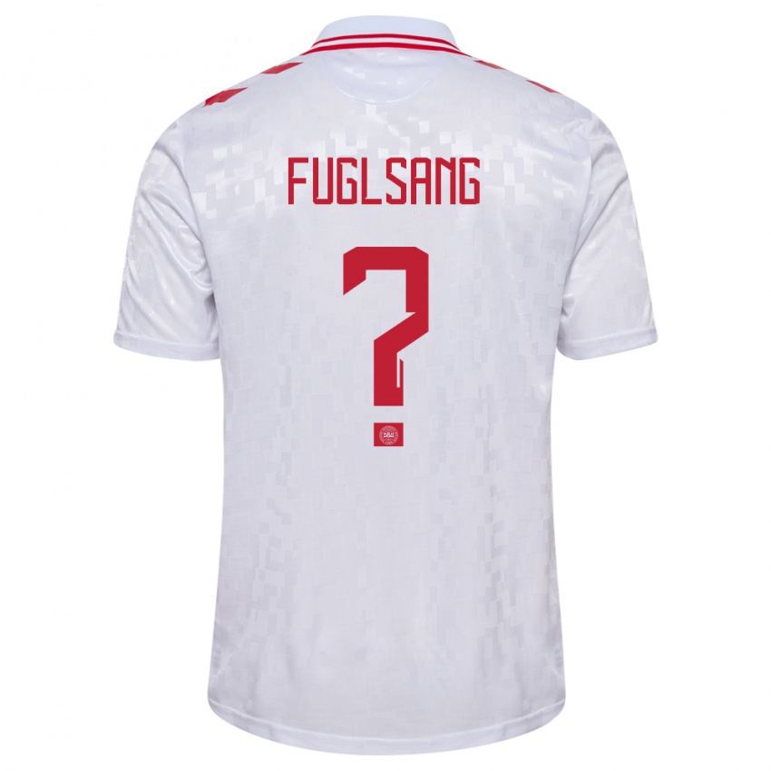 Enfant Maillot Danemark Adam Fuglsang #0 Blanc Tenues Extérieur 24-26 T-Shirt Suisse