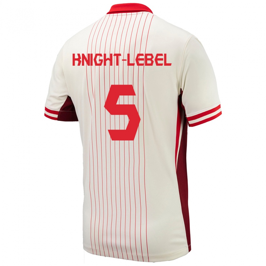 Enfant Maillot Canada Jamie Knight Lebel #5 Blanc Tenues Extérieur 24-26 T-Shirt Suisse
