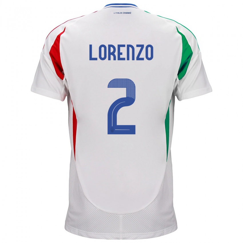 Kinder Italien Giovanni Di Lorenzo #2 Weiß Auswärtstrikot Trikot 24-26 T-Shirt Schweiz