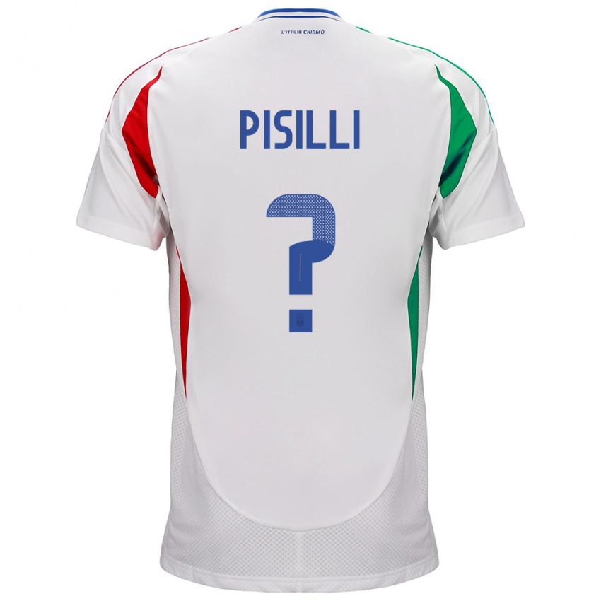 Kinder Italien Niccolò Pisilli #0 Weiß Auswärtstrikot Trikot 24-26 T-Shirt Schweiz