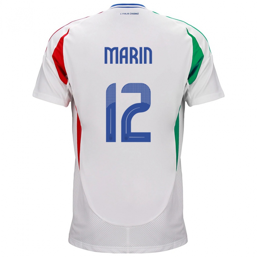 Kinder Italien Renato Marin #12 Weiß Auswärtstrikot Trikot 24-26 T-Shirt Schweiz
