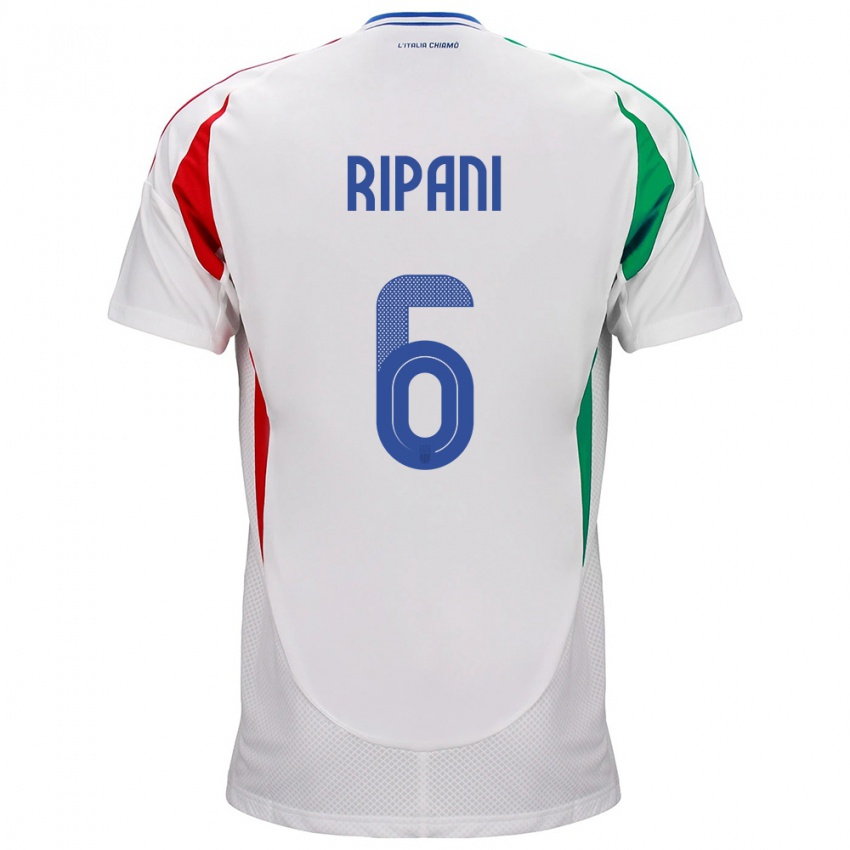 Kinder Italien Diego Ripani #6 Weiß Auswärtstrikot Trikot 24-26 T-Shirt Schweiz