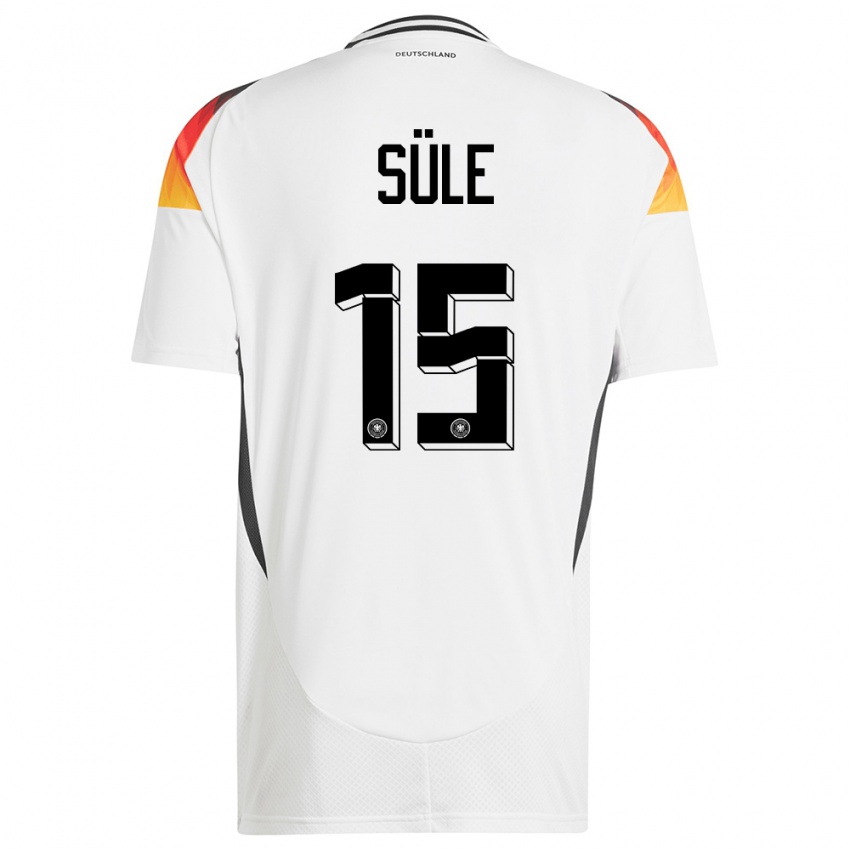 Homme Maillot Allemagne Niklas Sule #15 Blanc Tenues Domicile 24-26 T-Shirt Suisse