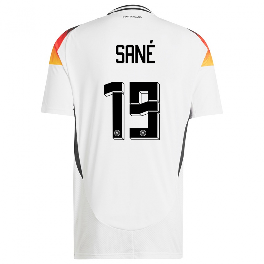 Herren Deutschland Leroy Sane #19 Weiß Heimtrikot Trikot 24-26 T-Shirt Schweiz