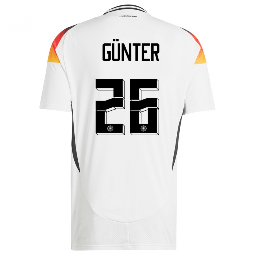 Herren Deutschland Christian Günter #26 Weiß Heimtrikot Trikot 24-26 T-Shirt Schweiz
