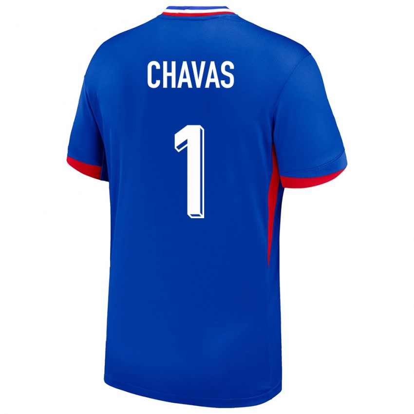 Herren Frankreich Mylene Chavas #1 Blau Heimtrikot Trikot 24-26 T-Shirt Schweiz