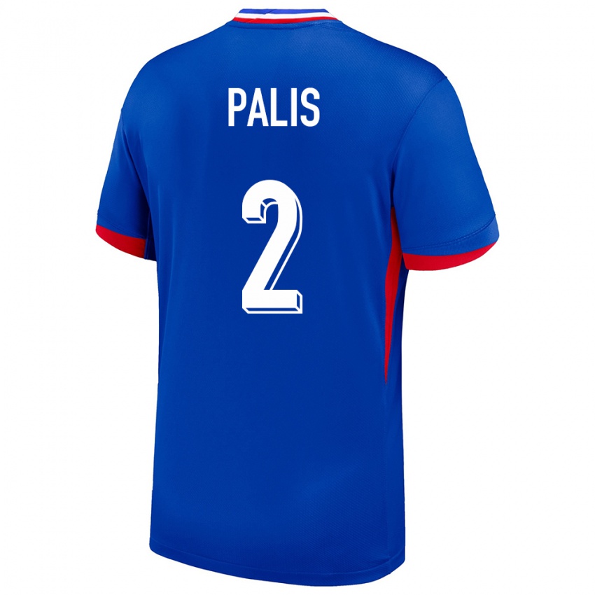 Herren Frankreich Ella Palis #2 Blau Heimtrikot Trikot 24-26 T-Shirt Schweiz