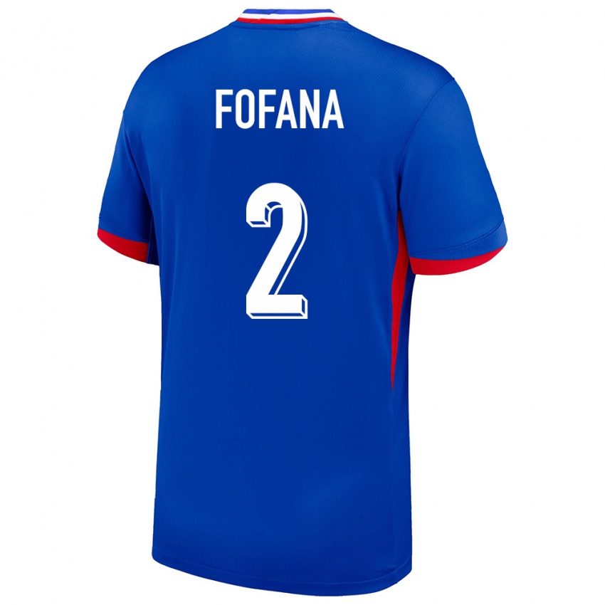 Herren Frankreich Wesley Fofana #2 Blau Heimtrikot Trikot 24-26 T-Shirt Schweiz