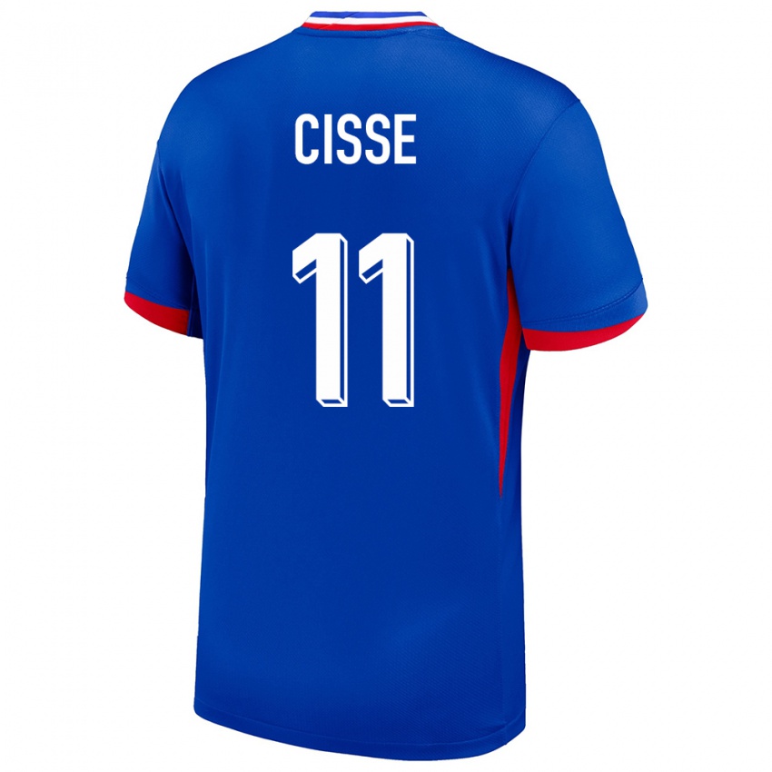 Herren Frankreich Lamine Cisse #11 Blau Heimtrikot Trikot 24-26 T-Shirt Schweiz