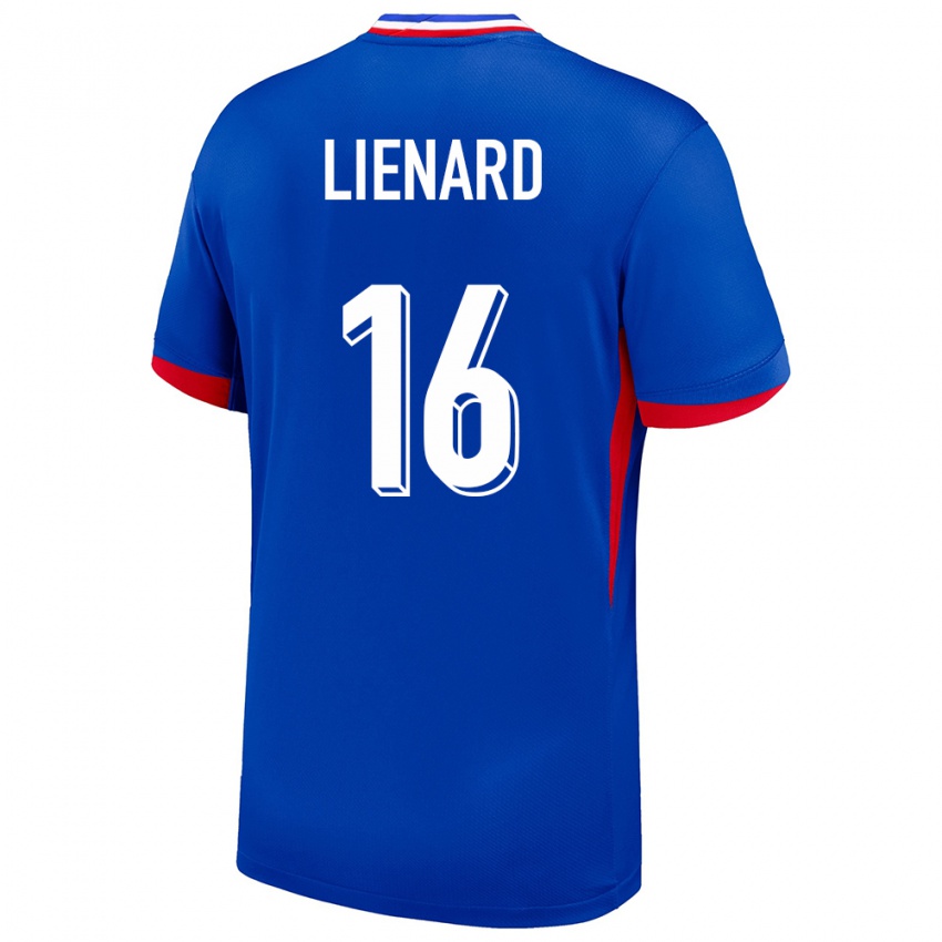Herren Frankreich Yann Lienard #16 Blau Heimtrikot Trikot 24-26 T-Shirt Schweiz