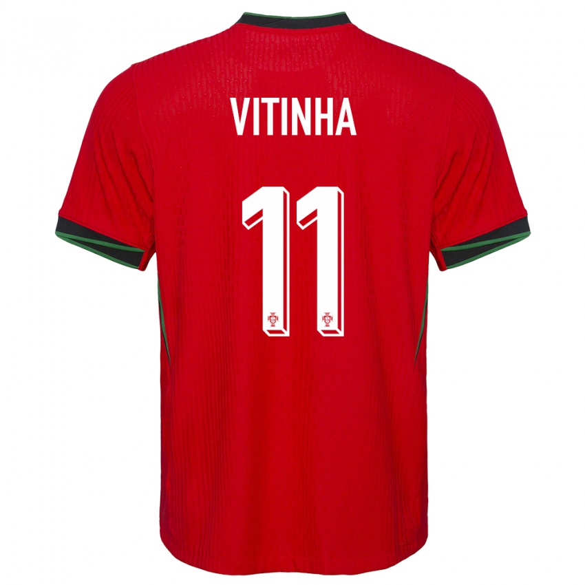 Herren Portugal Vitinha #11 Rot Heimtrikot Trikot 24-26 T-Shirt Schweiz