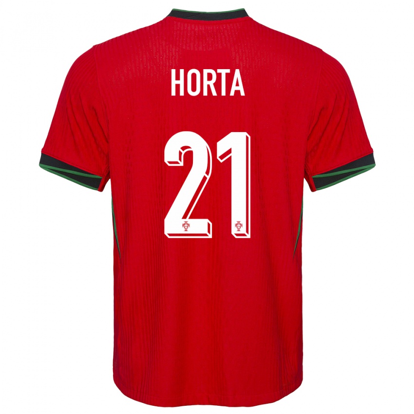 Herren Portugal Ricardo Horta #21 Rot Heimtrikot Trikot 24-26 T-Shirt Schweiz