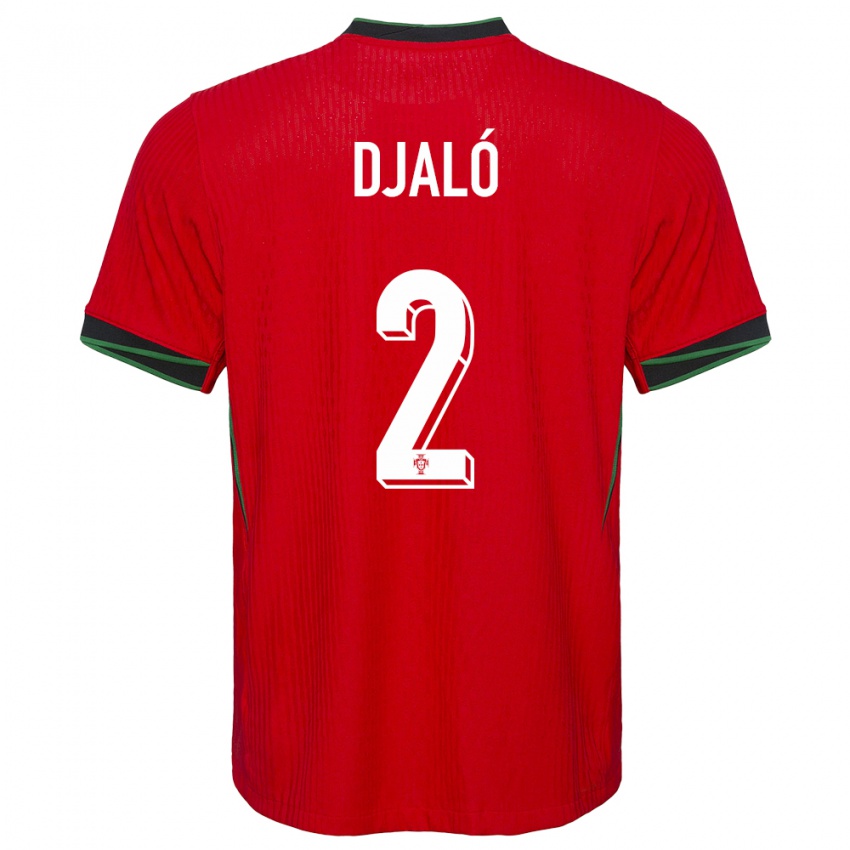 Herren Portugal Tiago Djalo #2 Rot Heimtrikot Trikot 24-26 T-Shirt Schweiz