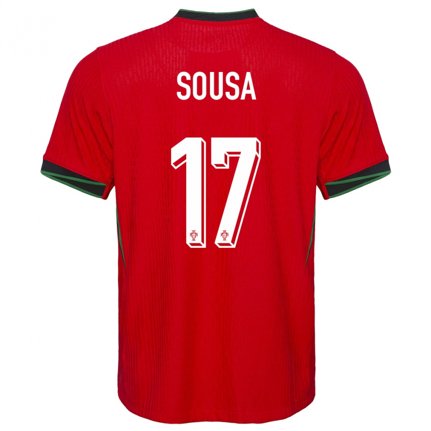 Herren Portugal Vasco Sousa #17 Rot Heimtrikot Trikot 24-26 T-Shirt Schweiz