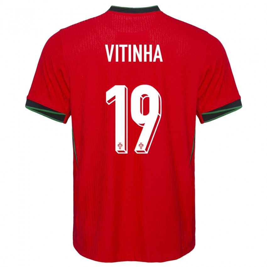 Herren Portugal Vitinha #19 Rot Heimtrikot Trikot 24-26 T-Shirt Schweiz