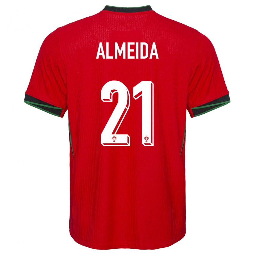 Herren Portugal Andre Almeida #21 Rot Heimtrikot Trikot 24-26 T-Shirt Schweiz