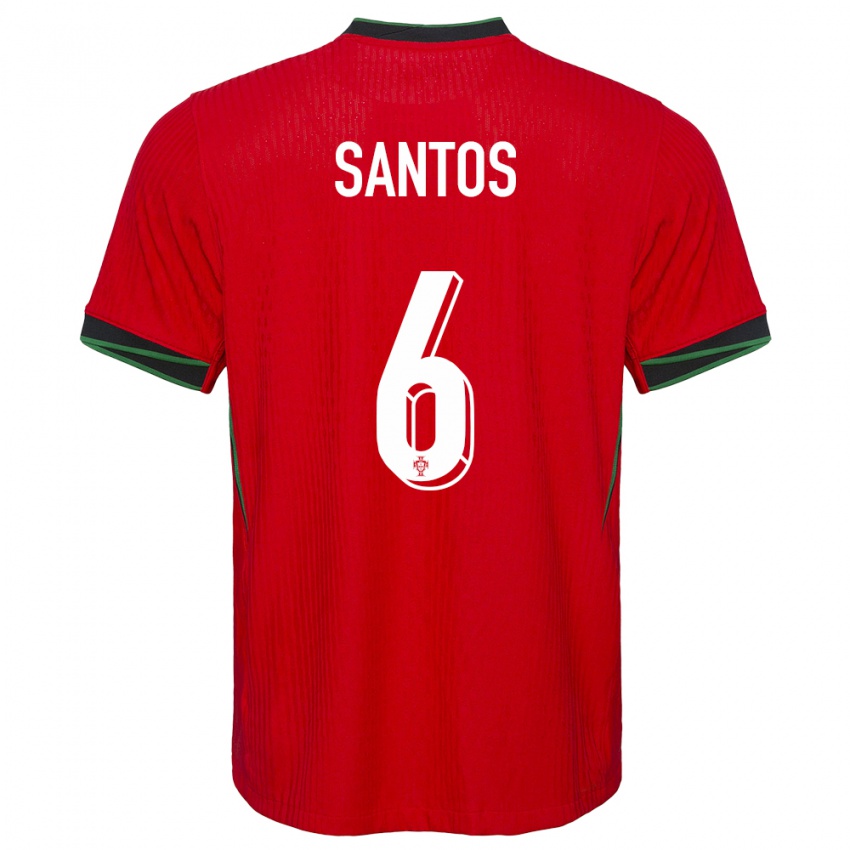 Herren Portugal Vasco Santos #6 Rot Heimtrikot Trikot 24-26 T-Shirt Schweiz