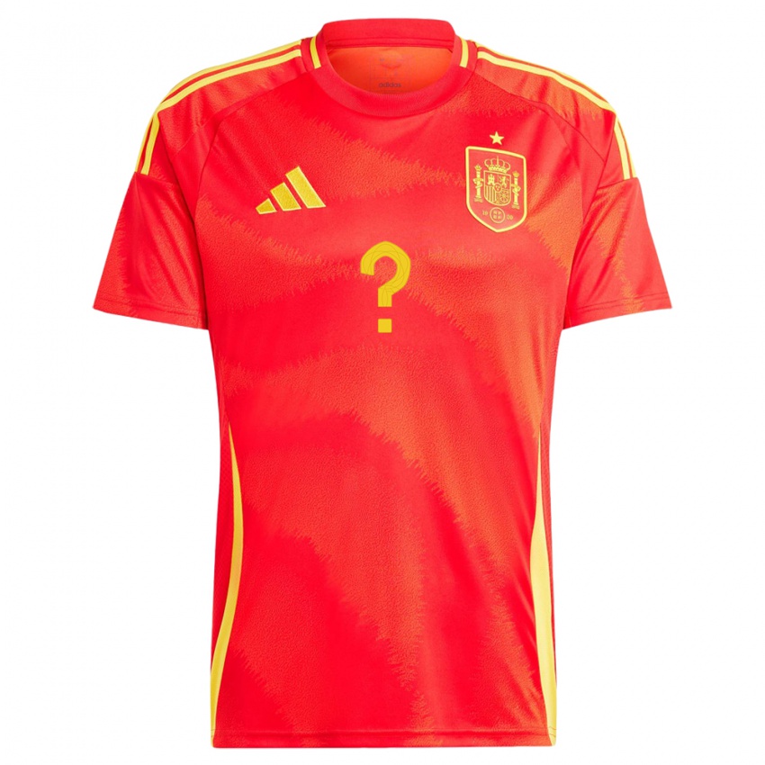 Homme Maillot Espagne Votre Nom #0 Rouge Tenues Domicile 24-26 T-Shirt Suisse