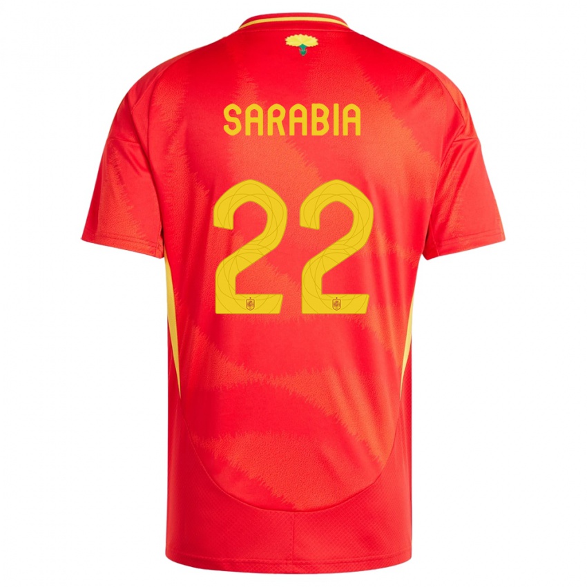 Herren Spanien Pablo Sarabia #22 Rot Heimtrikot Trikot 24-26 T-Shirt Schweiz